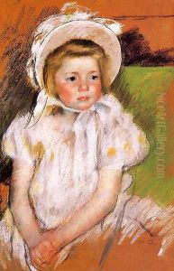 Somone In A White Bonnet by Mary Cassatt