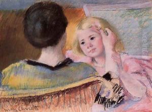 Mother Combing Sara's Hair (no.2) by Mary Cassatt