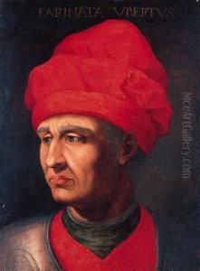 Portrait Of A Nobleman, Head And Shoulders, In A Red Hat