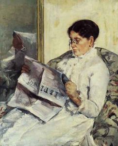 Portrait of a Lady (or Reading 'Le Figaro') by Mary Cassatt