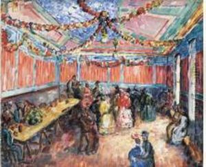 Signee En Bas A Gauche, Le Bal, [1925] ; 60 X 72,5 Cm by Eugene Dabit