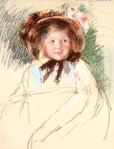 Sara in dark Bonnet Tied under her Chin, c.1901 by Mary Cassatt