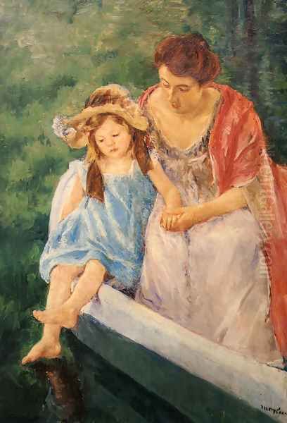 Mother And Child In A Boat - view 1