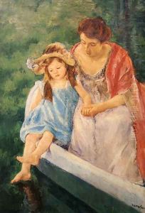 Mother And Child In A Boat by Mary Cassatt