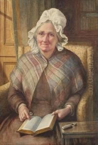 Seated Woman Holding A Book.