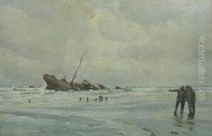 The Wreck Of The Sylvia 1895 by Ernst Dade
