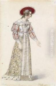 Figurine In Mittelalterlichemkleid by Moritz Michael Daffinger