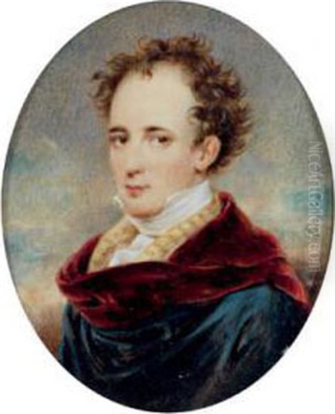 Ritratto Di Giovane Signore Con Scialle Rosso - view 1