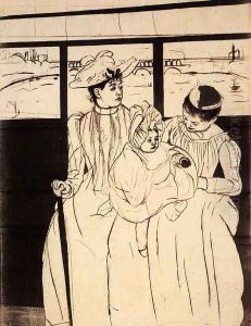 In The Omnibus by Mary Cassatt