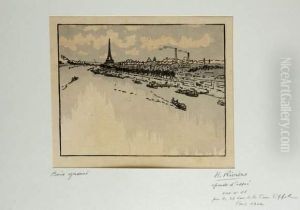 La Tour Eiffel, Vue Du Point Du Jour by Charles Henri Gaston Dagnac-Riviere