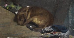 Petit Chien Endormi by Pascal-Adolphe-Jean Dagnan-Bouveret