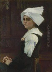 Breton Girl by Pascal-Adolphe-Jean Dagnan-Bouveret
