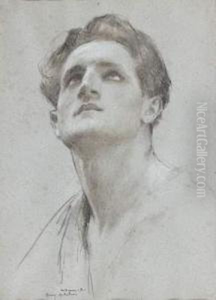 Crayon Noir, Lavis Brun Et Rehauts De Blanc Sur Papier Gris - view 1