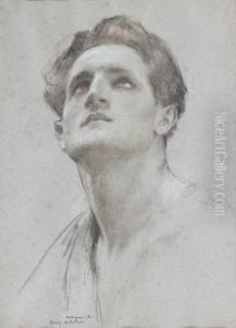 Crayon Noir, Lavis Brun Et Rehauts De Blanc Sur Papier Gris Crayon Noir, Lavis Brun Et Rehauts De Blanc Sur Papier Gris