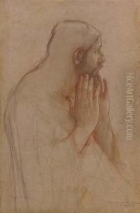 A Disciple, A Study For A Figure In The Supper At Emmaus by Pascal-Adolphe-Jean Dagnan-Bouveret