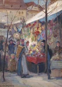 Market Day by Albert Marie Adolphe Dagnaux