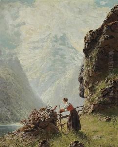 On The Fjord by Hans Dahl