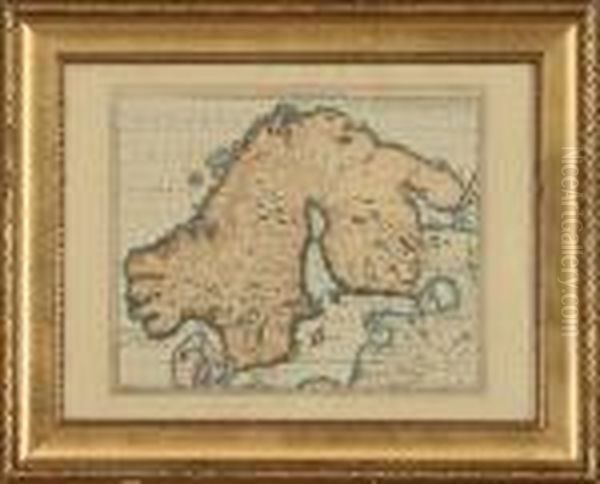 Veteris Orbis Arctoi Typus. Map
Of Scandinavia. Circa 1715. Handcoloured Copperplate Engraving. Plate
Size 27 X 32 Cm - view 1
