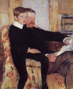 Portrait of Alexander J. Cassat and His Son Robert Kelso Cassatt by Mary Cassatt