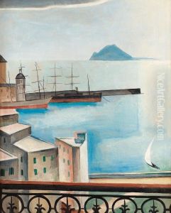 Hamnen I Pozzuoli by Ewald Albin Filip Dahlskog