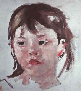Head of a Young Girl 2 by Mary Cassatt