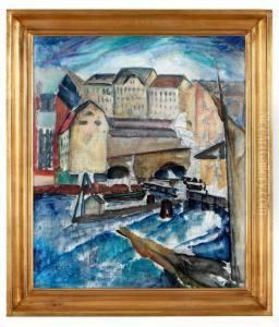Motiv Fran Slussen by Ewald Albin Filip Dahlskog