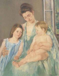 Young Mother And Two Children 1908 by Mary Cassatt