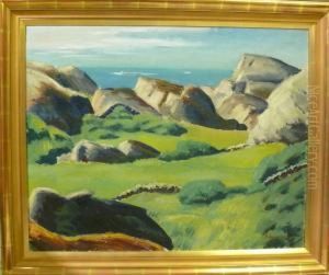 Landskap. by Ewald Albin Filip Dahlskog