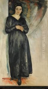 Portratt Forestallande Ingrid Wijkmark by Ewald Albin Filip Dahlskog