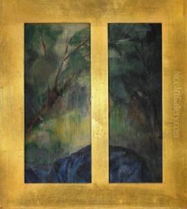 Landskap Med Figurer - Diptyk