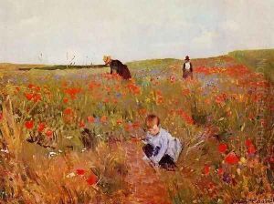 Poppies in a Field 1874-1880 by Mary Cassatt