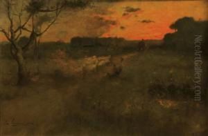A Country Road At Sunset by Elliott Daingerfield