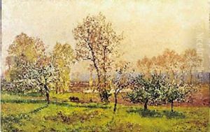 Les Labours Au Printemps Huile Sur Toile Signee En Bas A Droite