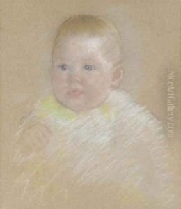 Head of a Baby by Mary Cassatt