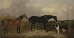 Lubin And Cobbler, With A Landseer, In An Extensive Landscape Lubin And Cobbler, With A Landseer, In An Extensive Landscape