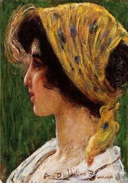 Profilo Di Ragazza Con Fazzoletto - view 1