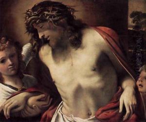 Christ Wearing the Crown of Thorns, Supported by Angels 1585-87
