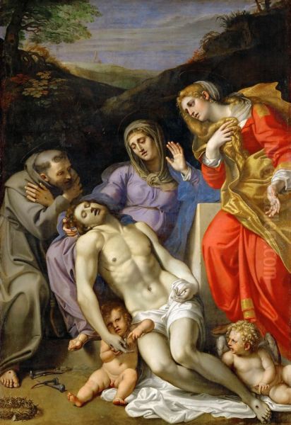Pieta with St. Francis and St. Mary Magdalene, c.1602 - view 1