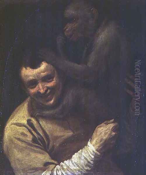 Man with Monkey, 1590-91 - view 1