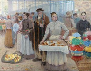Les Camelots Aux Halles (tinker Dealers Of Les Halles) by Edouard Jean Dambourgez