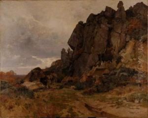 Paysage Aux Rochers by Emile Charles Dameron