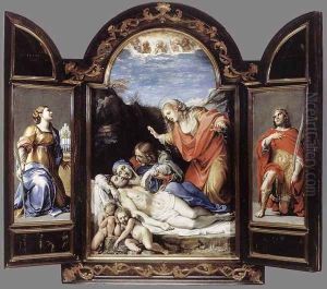Triptych 1604-05 2 by Annibale Carracci