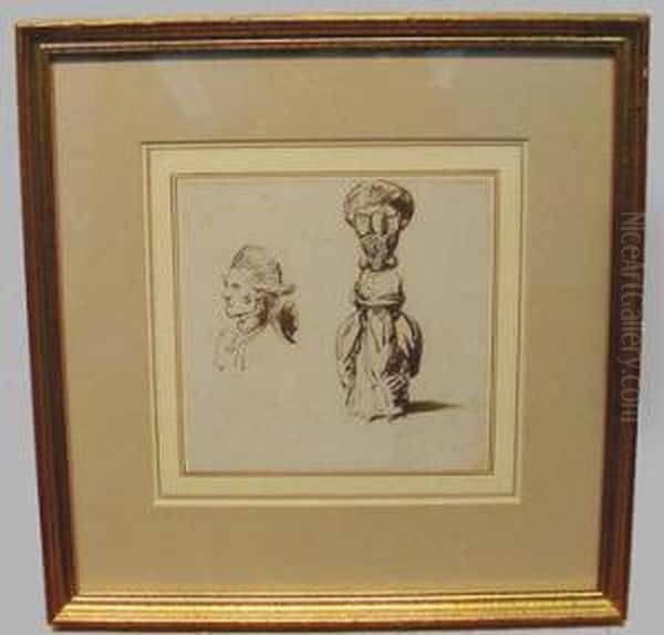 Portrait Of A Man And Woman With Tall Coiffure - view 1