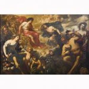 Il Carro Di Apollo Con Le Stagioni by Cesare Dandini