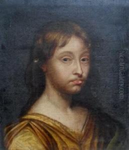 Portrait Possibly Depicting A Saint, Head And Shoulders, Wearing A Golden Robes
