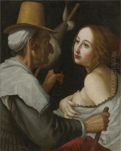 Young Woman With A Fortune Teller by Cesare Dandini