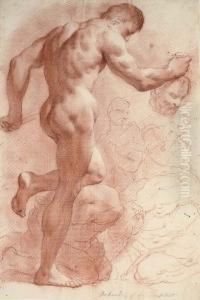 An Executioner Beheading Two Bound Men by Cesare Dandini