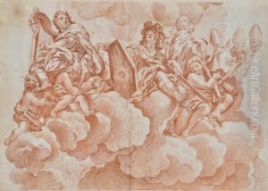 Classical Figures On A Cloud by Pietro Dandini