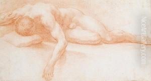 A Reclining Male Nude by Pietro Dandini