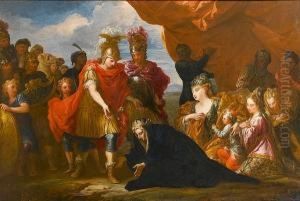 The Family Of Darius Before Alexander by Pietro Dandini